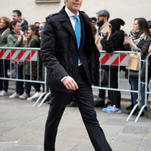 Emmanuel-Philibert de Savoie - Cérémonie religieuse en l'honneur de Franca Sozzani (rédactrice en chef de Vogue Italie décédée le 22 décembre 2016) à Milan, le 27 février 2017