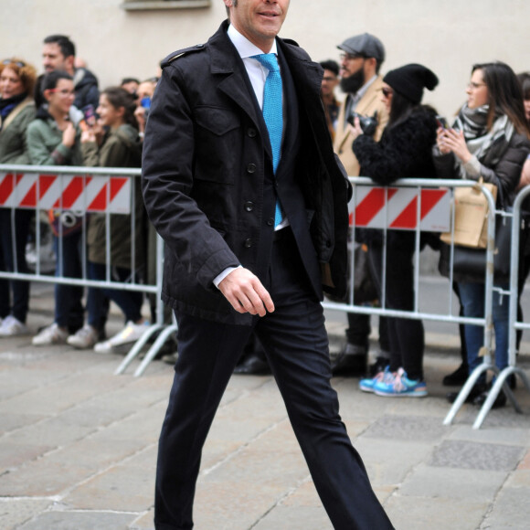 Emmanuel-Philibert de Savoie - Cérémonie religieuse en l'honneur de Franca Sozzani (rédactrice en chef de Vogue Italie décédée le 22 décembre 2016) à Milan, le 27 février 2017
