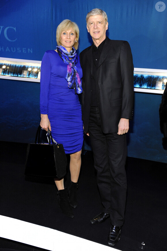 Arsène Wenger et son ex-épouse Annie au gala IWC lors du Salon International de la Haute Horlogerie (SIHH) a Geneve le 21 janvier 2014.