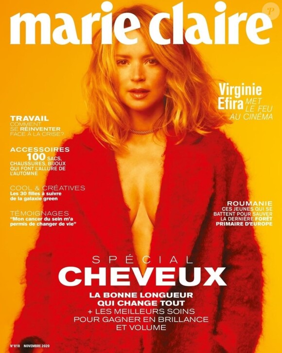 Retrouvez l'interview de Virginie Efira dans le magazine Marie-Claire du 7 octobre 2020.