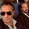 Jean Dujardin dans la peau de Nicolas Sarkozy pour le tournage du fim "Présidents", d'Anne Fontaine, sur Instagram le 7 octobre 2020.