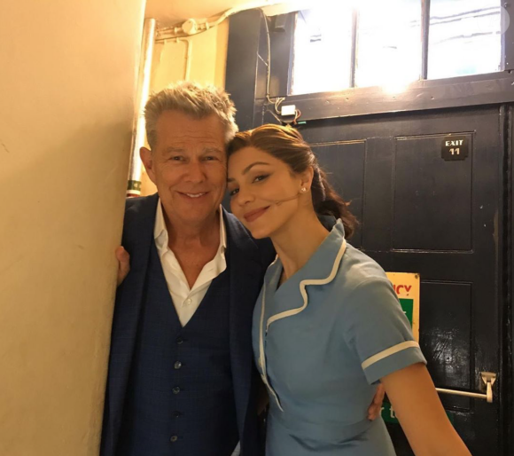 Katharine McPhee et son mari David Foster en mars 2020.