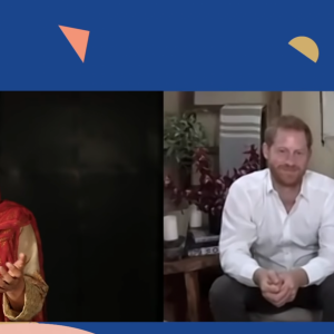 Le prince Harry et Meghan Markle en visioconférence avec la militante Malala Yousafzai, sur YouTube, le 11 octobre 2020. 
