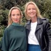 Audrey Lamy et sa soeur Alexandra Lamy - People au défilé Lacoste Collection Prêt-à-Porter Printemps/Eté 2020 lors de la Fashion Week de Paris, le 1er octobre 2019. © Veeren Ramsamy-Christophe Clovis/Bestimage