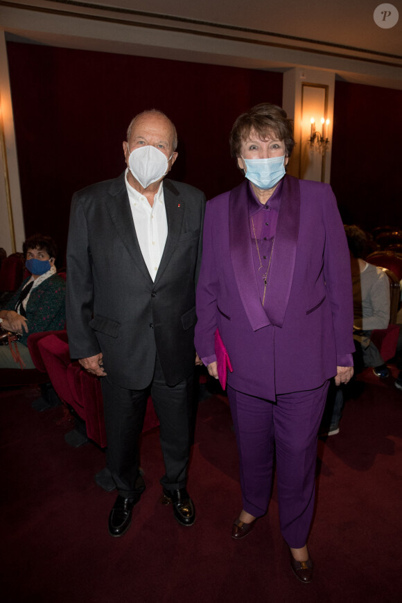 Exclusif - Marc Ladreit de Lacharrière, Roselyne Bachelot - La Ministre de La Culture Roselyne Bachelot s'est rendue a l'ouverture du Théâtre Marigny, le 30 septembre 2020 à Paris. © Cyril Moreau / Bestimage