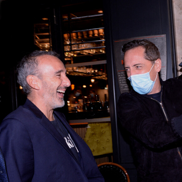 Exclusif - Elie Semoun, Camille Lellouche, Gad Elmaleh lors de la soirée de lancement du Fridge, le nouveau comedy club de Kev Adams à Paris le 24 septembre 2020. © Rachid Bellak / Bestimage