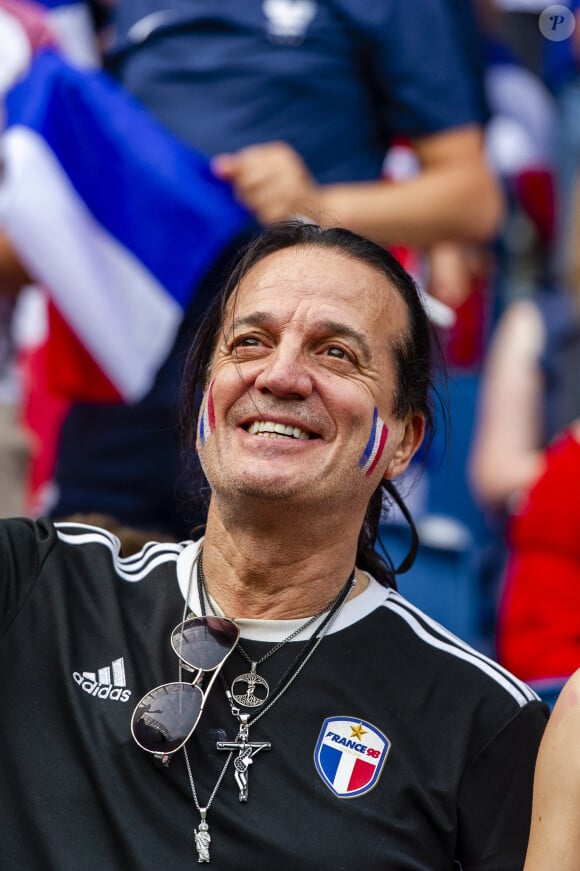 Francis Lalanne dans les tribunes lors de la 8ème de finale de la Coupe du Monde Féminine de football opposant la France au Brésil au stade Océane au Havre, France, le 23 juin 2019. la France a gagné 2-1a.P. © Pierre Perusseau/Bestimage