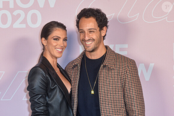 Iris Mittenaere et Diego El Glaoui - Photocall du défilé Etam Live Show 2020 à Paris le 29 septembre 2020. © Pool Agence Bestimage