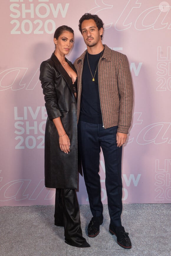 Iris Mittenaere et Diego El Glaoui - Photocall du défilé Etam Live Show 2020 à Paris le 29 septembre 2020. © Pool Agence Bestimage
