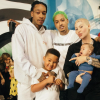 Amber Rose, son compagnon Alexander Richards, son ex-mari Wiz Khalifa, et leurs enfants Sebastian et Slash photographiés par Kevin Wong. Février 2020.