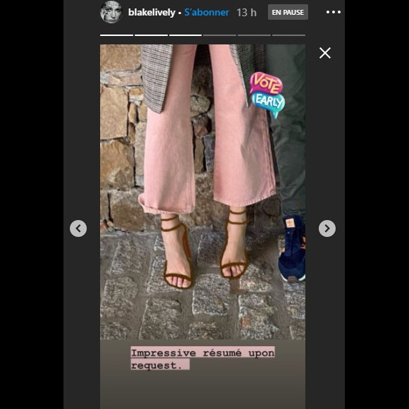 Blake Lively sur Instagram. Le 22 octobre 2020.