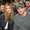 Caroline Receveur et Hugo Philip au match de NBA Game Paris 2020 entre les Bucks de Milwaukee et les Charlotte Hornet à l'AccorHotels Arena à Paris. © Veeren / Bestimage 