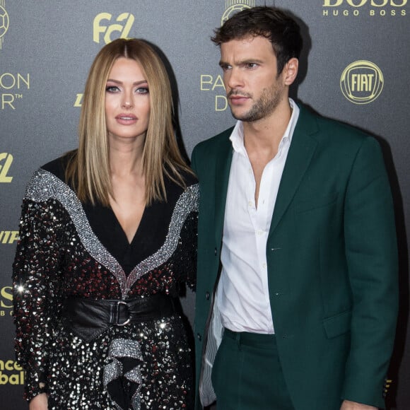 Caroline Receveur et son compagnon Hugo Philip - Cérémonie du Ballon d'Or 2019 à Paris le 2 décembre 2019. © Jeremy Melloul/Bestimage 