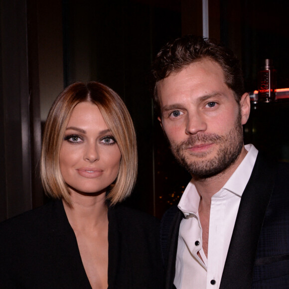 Exclusif - Caroline Receveur et l'acteur americain Jamie Dornan (Egérie de la marque Boss) - Soirée de lancement du nouveau parfum Boss "The scent absolute" à l'hôtel Mandarin Oriental à Paris le 13 novembre 2019. © Rachid Bellak/Bestimage