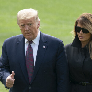 Donald J. Trump et son épouse Mélania arrivent à la Maison Blanche à Washington DC, le 11 septembre 2020.