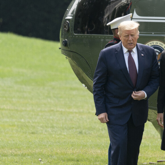 Donald J. Trump et son épouse Mélania arrivent à la Maison Blanche à Washington DC, le 11 septembre 2020.