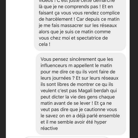 Magali Berdah s'exprime sur la polémique du zoo qui touche ses influenceurs Manon Marsault et Julien Tanti et dévoile ses échanges avec Hugo Clément - Instagram, 27 octobre 2020