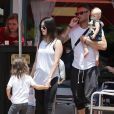  Exclusif - Megan Fox et son mari Brian Austin Green sont allés déjeuner au restaurant mexicain "Los Arroyos Montecito" avec leurs enfants Noah Shannon, Bodhi Ransom et Journey River, le 9 juillet 2017 à Santa Barbara 