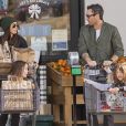 Exclusif - Megan Fox, Brian Austin Green et leurs enfants font des courses avant les fêtes de Noël à Los Angeles le 23 décembre 2018.