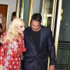Lady Gaga et son fiancé Taylor Kinney à la sortie de la soirée "National Arts Awards" 2015 à New York, le 19 octobre 2015. © CPA/Bestimage