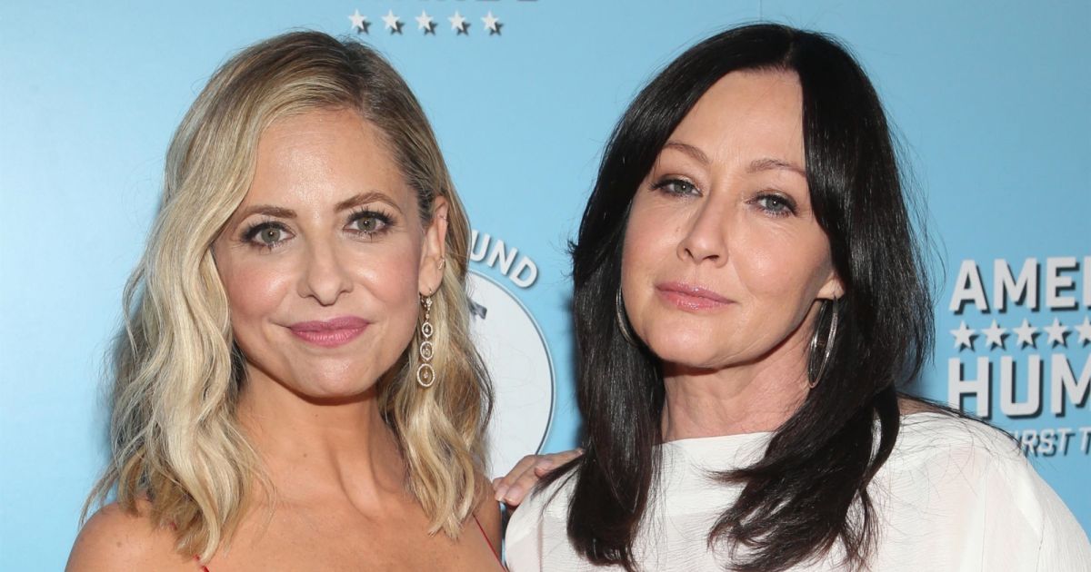 Sarah Michelle Gellar, Shannen Doherty au photocall des 9e American