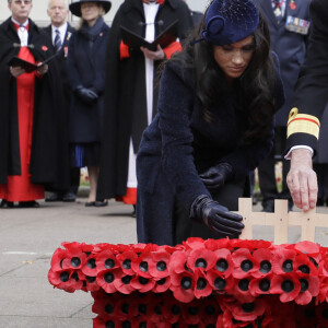 Meghan Markle, duchesse de Sussex, assiste au 'Remembrance Day', une cérémonie d'hommage à tous ceux qui sont battus pour la Grande-Bretagne, à Westminster Abbey, le 7 novembre 2019.