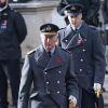 Le prince Charles, prince de Galles, le prince William, duc de Cambridge lors de la cérémonie de la journée du souvenir (Remembrance Day) à Londres le 8 novembre 2020.