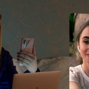 Kate Walsh, Lily Collins - Bande-annonce de la série Netflix "Emily in Paris" créée par Darren Star. Le 5 octobre 2020.