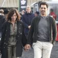  Tomer Sisley et sa femme Sandra lors de la 100ème édition du Grand Prix d'Amérique sur l'hippodrome de Vincennes à Paris, France, le 26 janvier 2020. 