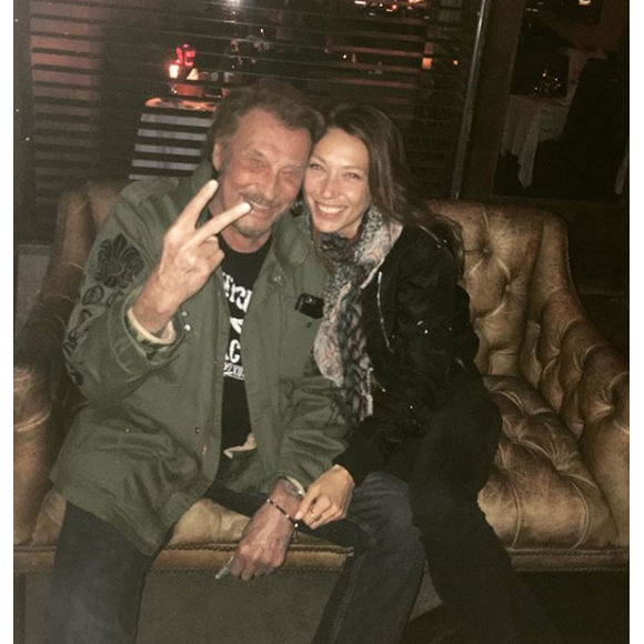 Johnny Hallyday et Laura Smet sur une photo publiée sur Instagram en février 2016.