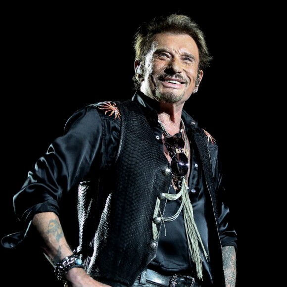 Exclusif - Johnny Hallyday sur scène lors de son premier concert, à Nîmes.