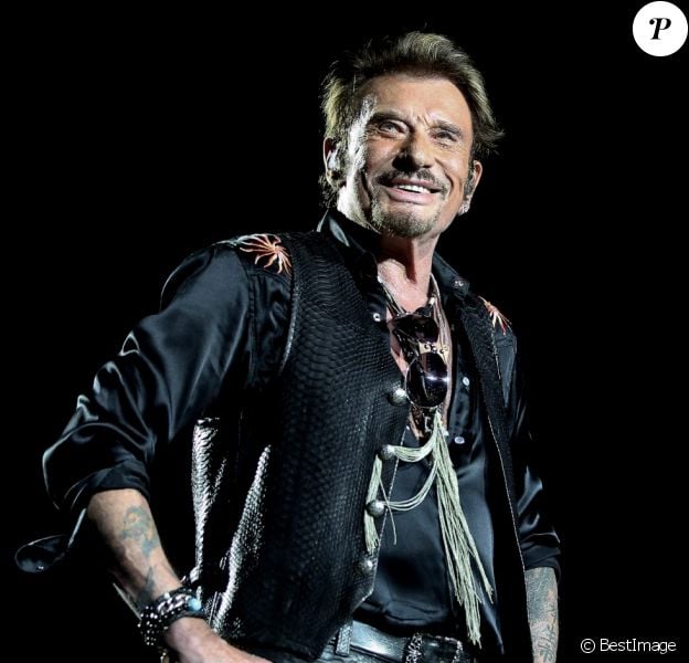 Exclusif - Johnny Hallyday sur scène lors de son premier concert, à Nîmes.