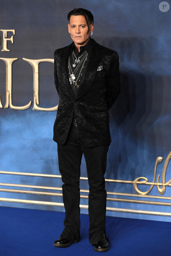 Johnny Depp à l'avant-Première du film "Les Animaux fantastiques : Les Crimes de Grindelwald" au cinéma Cineworld Leicester Square à Londres, Royaume Uni, le 13 novembre 2018.