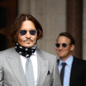 Johnny Depp arrive à la Royal Courts of Justice à Londres le 16 juillet 2020.