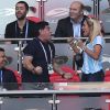 Ronaldo Luis Nazário de Lima, dit Ronaldo, Diego Maradona et sa compagne Rocio Oliva - Célébrités dans les tribunes opposant la France à l'Argentine lors des 8ème de finale de la Coupe du monde à Kazan en Russie le 30 juin 2018 © Cyril Moreau/Bestimage 