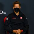 Romain Grosjean, Haas F1 in the press conference - Conférence de presse des pilotes de F1 avant le Grand prix de F1 d'Emilie Romagne sur le circuit d'Imola. Le 30 octobre 2020.   