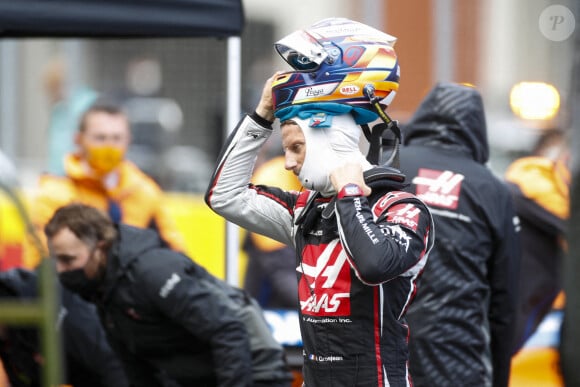 Romain Grosjean, Haas F1, on the grid - Formule1, Grand Prix de Turquie 2020 à Istanbul le 15 novembre 2020. 