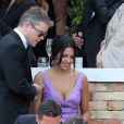 Matt Damon, Luciana Barroso - George Clooney et ses invités se rendent à son mariage avec Amal Alamuddin à Venise, le 27 septembre 2014.