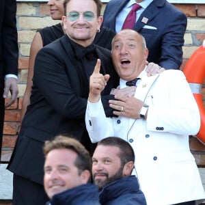 Bono - George Clooney et ses invités se rendent à son mariage avec Amal Alamuddin à Venise, le 27 septembre 2014.