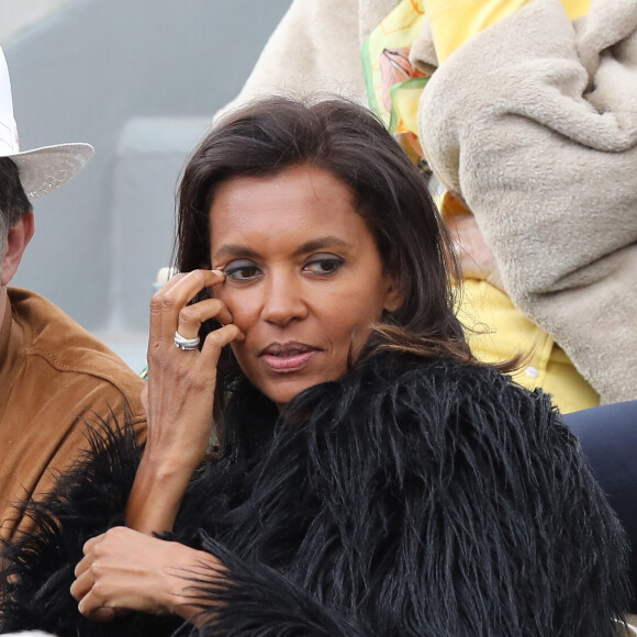 Karine Le Marchand - Célébrités dans les tribunes des internationaux de France de tennis de Roland Garros à Paris, France, le 8 juin 2019. © Jacovides / Moreau/Bestimage