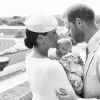 Baptême d'Archie Mountbatten-Windsor au château de Windsor, le 6 juillet 2019, en présence de ses parents le prince Harry et Meghan Markle.