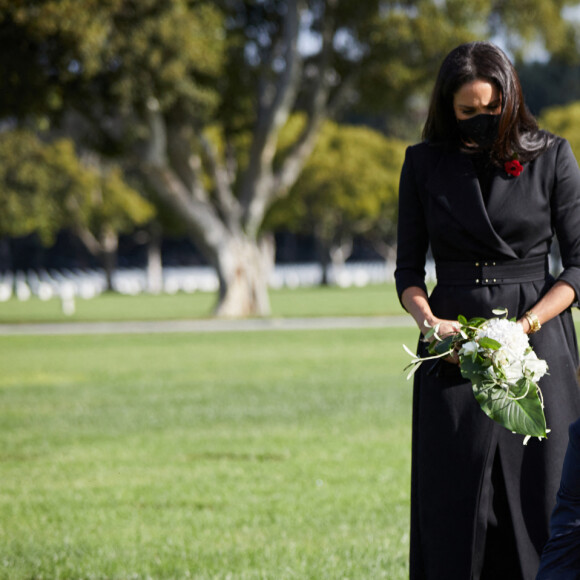 Le prince Harry et Meghan Markle au cimetière national de Los Angeles, le 8 novembre 2020. Photo by Lee Morgan/PA Photos/ABACAPRESS.COM