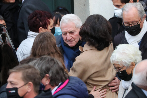 Jean-Marie Dominici, le père de Christophe Dominici - Sorties - famille et amis - Cérémonie religieuse en hommage au joueur Christophe Dominici en l'église Sainte-Cécile à Boulogne Billancourt le 2 décembre 2020