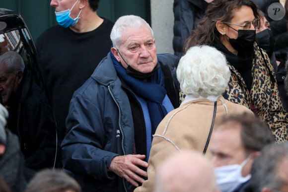 Jean-Marie Dominici, le père de Christophe Dominici - Sorties - famille et amis - Cérémonie religieuse en hommage au joueur Christophe Dominici en l'église Sainte-Cécile à Boulogne Billancourt le 2 décembre 2020