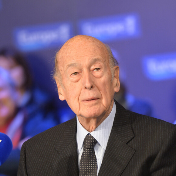 Exclusif - Valéry Giscard d'Estaing - Enregistrement de l'émission "Le club de la presse" lors de la journée spéciale du 60ème anniversaire de la radio Europe 1 à Paris le 4 février 2015.