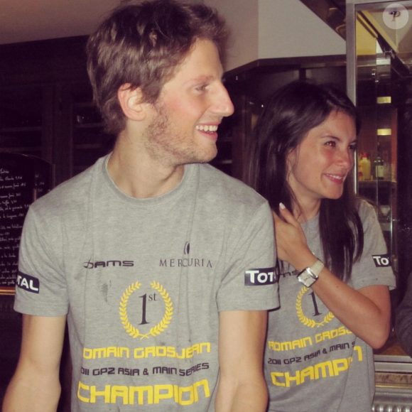 Romain Grosjean et son épouse Marion Jolles Grosjean.