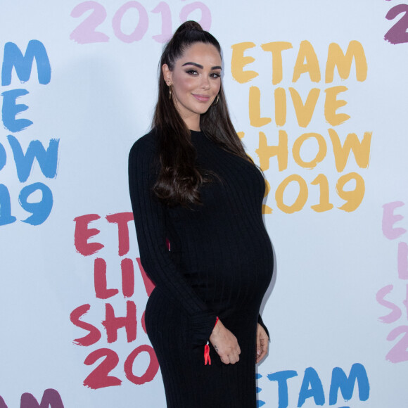 Nabilla Benattia (enceinte) - Photocall - Etam Live Show 2019 au Stade Roland Garros à Paris le 24 septembre 2019. © Rachid Bellak / Bestimage