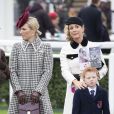 La princesse Anne d'Angleterre, Zara Tindall, Chanelle McCoy - La famille royale lors des courses de chevaux du festival de Cheltenham le 11 mars 2020.