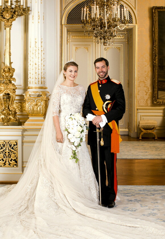 Photos officielles du mariage religieux du prince Guillaume de Luxembourg et de la comtesse Stephanie de Lannoy, le 20 octobre 2012.