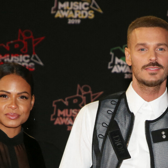 Christina Milian enceinte et son compagnon Matt Pokora (M. Pokora) - 21ème édition des NRJ Music Awards au Palais des festivals à Cannes le 9 novembre 2019. © Dominique Jacovides/Bestimage 